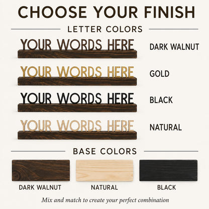 Word of the Year Sign, Custom Motivational Word, Personalized Desk or Shelf Decor,