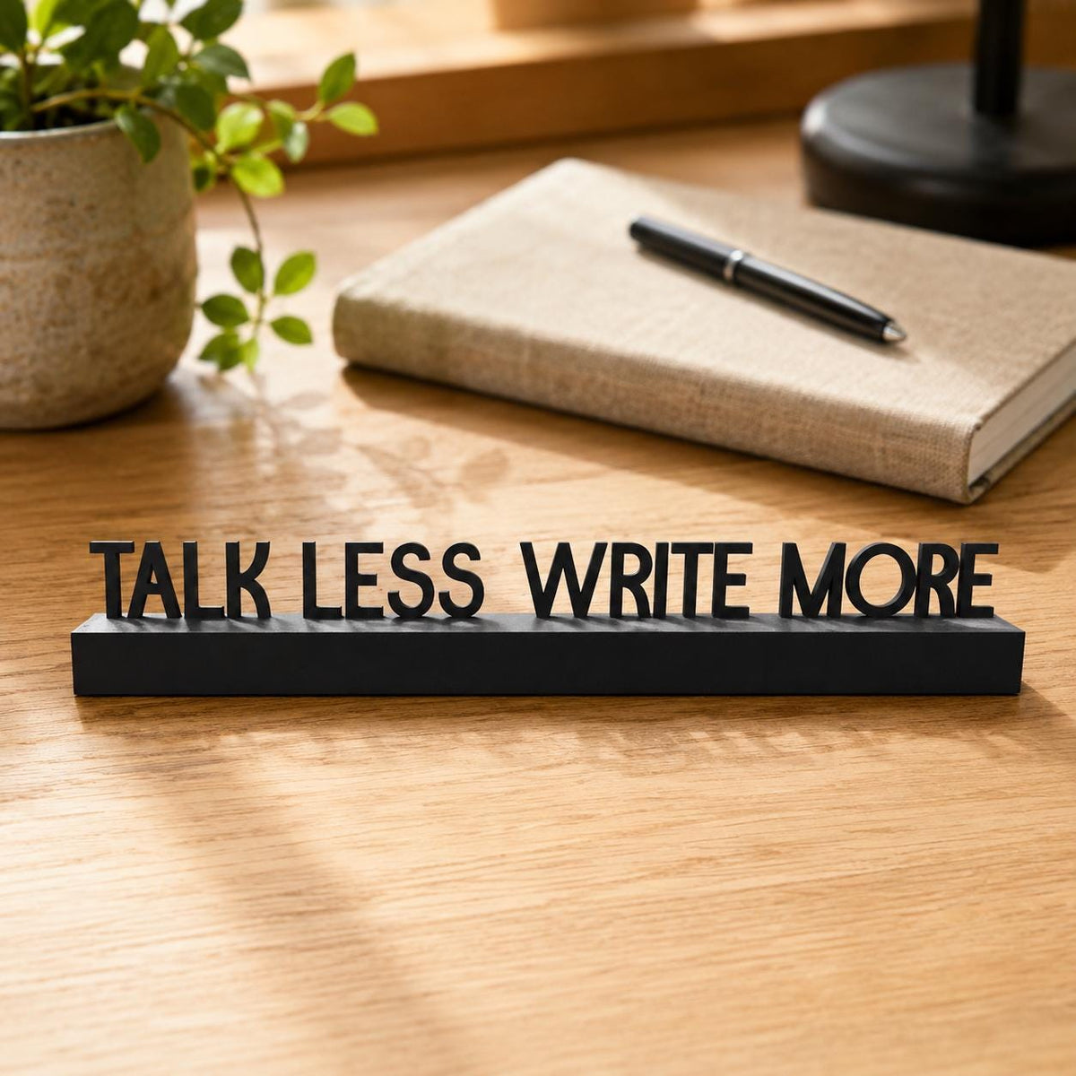 Custom Words Sign, Personalized Wood Quote for Shelf, Mantel or Office Desk Decor