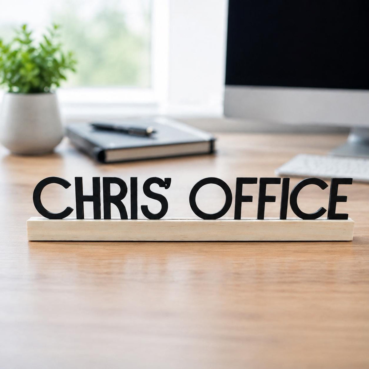 Custom Words Sign, Personalized Wood Quote for Shelf, Mantel or Office Desk Decor