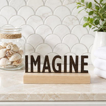 Custom Words Sign, Personalized Wood Quote for Shelf, Mantel or Office Desk Decor