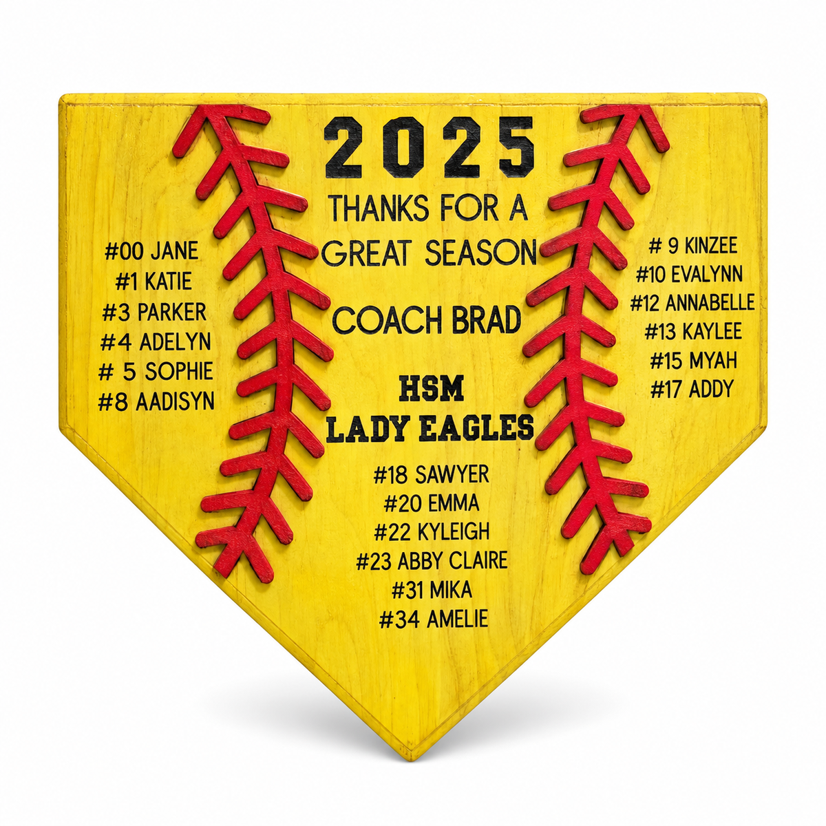 Personalized Softball Coach Gift  on a white background