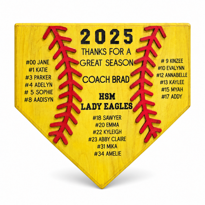 Personalized Softball Coach Gift  on a white background